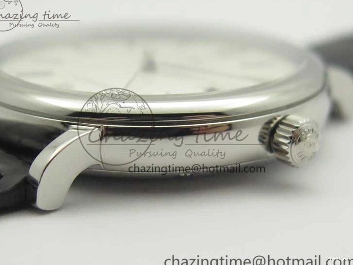 MIROTIME 0520 Portofino Automatic SS MKF 1:1 Best Edition White Dial On Black Leather Strap MIYOTA 9015 V Original 7204